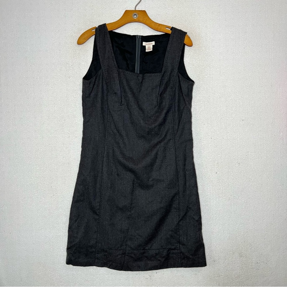 Sundance Gray Sheath Wool Sleeveless Womens Dress Size 4